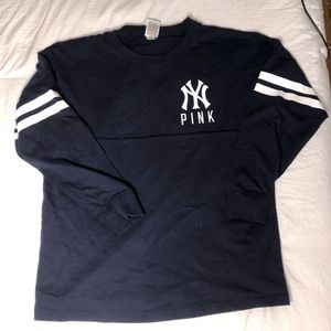 PINK Yankees Baseball Long Sleeve